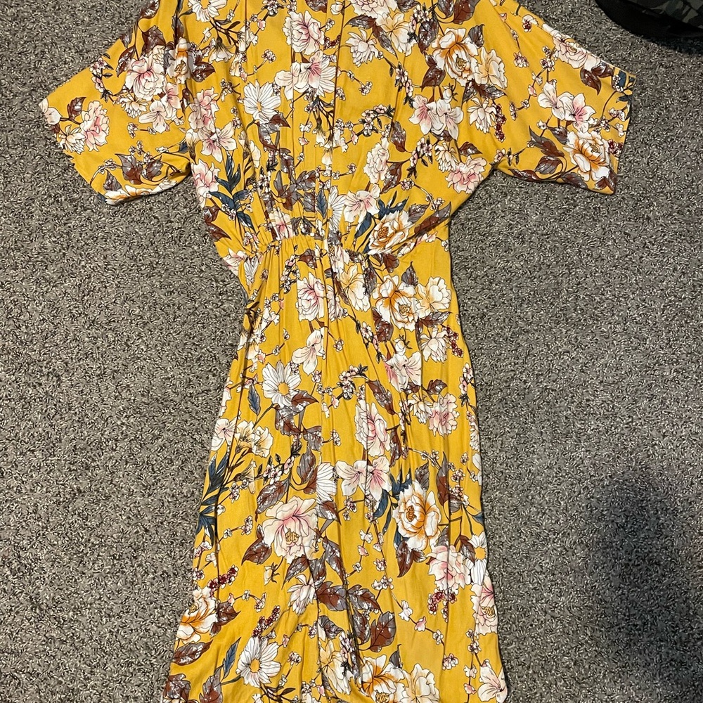 All in Favor Yellow Sundress with Dolman Sleeves